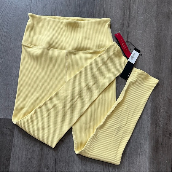 Carbon38 Pants - NWT carbon38 7/8 ribbed butter‎ yellow leggings women’s size medium